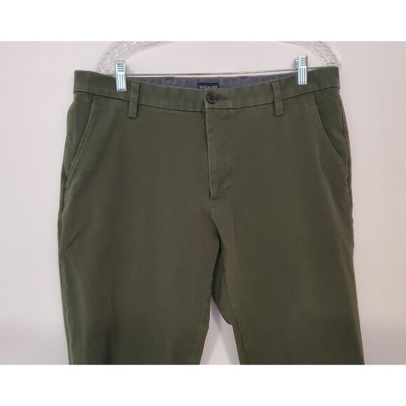 Dockers Straight Fit Khakis Casual Pants w/ Zipper Pocket Green Mens 36x32 - Picture 2 of 10